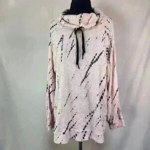 MNY Marc New‎ York Performance Medium Waffle Weave Soft Pink Long Sleeve Top